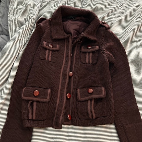 Marc Jacobs Dark Brown Cardigan Sweater - Picture 1 of 1
